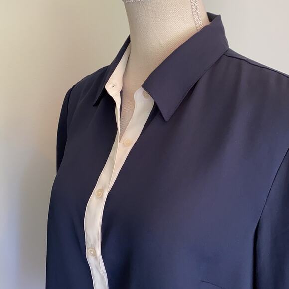 Stunning Talbots Color Block Blouse Size Medium - Picture 3 of 6